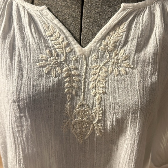 House Of Harlow 1960 women’s white boho flowy blouse size small - Picture 2 of 10